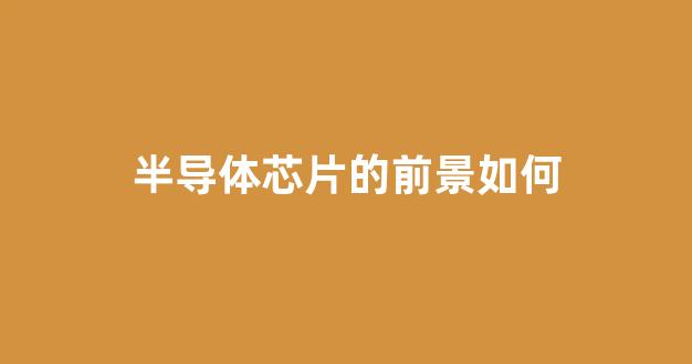 半导体芯片的前景如何(半导体芯片的前景如何呢)_https://www.jnskb.com_装修公司_第1张