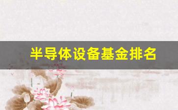 半导体设备基金排名(半导体设备基金排名榜)_https://www.rzcpcj.com_开网店_第1张