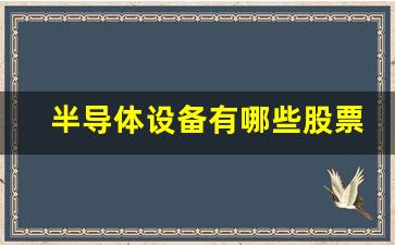 半导体设备有哪些股票(半导体设备龙头股票一览表)_https://www.ljyuan-tech.com_深交所_第1张