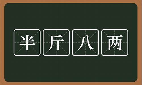 半斤八两是什么意思_半斤八两是什么意思解