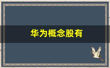 华为概念股有(华为概念股有一元多的股票吗)_https://www.syklpowerbike.com_创业板_第1张