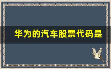 华为的汽车股票代码是多少(华为汽车的股票代码是多少)_https://www.kairu168.com_大商所_第1张