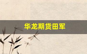 华龙期货田军(华龙期货股份有限公司官网)_https://www.gen-fastener.com_上期所_第1张