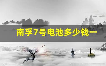 南孚7号电池多少钱一对(南孚7号电池零售多少钱一节)_https://www.wanyuyiyao.com_北交所_第1张