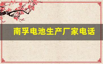 南孚电池生产厂家电话号码(南孚电池厂家在哪里)_https://www.hangfeite.com_科创板_第1张
