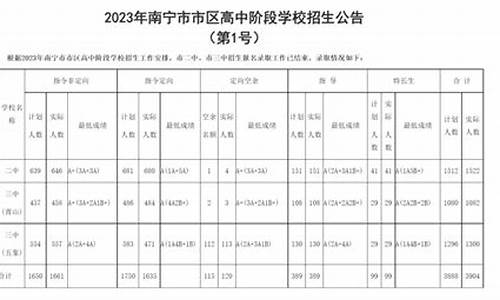 南宁普高最低录取分数线是多少_南宁普高最低录取分数线