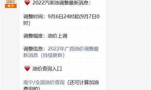 南宁油价调整最新消息表_南宁油价调整最新消息