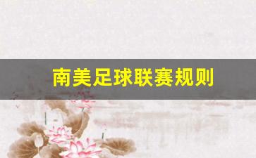 南美足球比赛在哪个国家-南美足球联赛规则