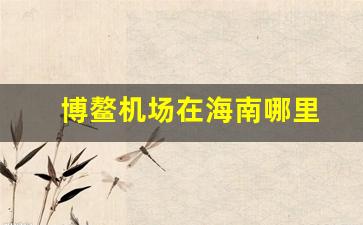 博鳌机场在海南哪里(博鳌机场是哪)_https://www.kairu168.com_广期所_第1张