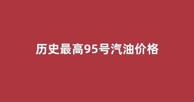 历史最高95号汽油价格_95号油历史最高价格多少