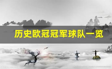 历史欧冠冠军球队一览-历史欧冠冠军球队一览表