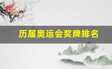 历届奥运会奖牌排名￼-历届奥运会奖牌排名