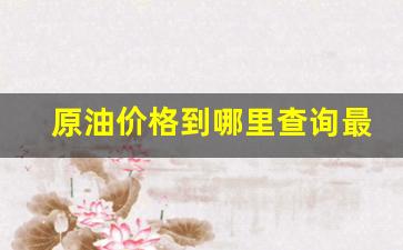 哪里可以看到原油实时报价-原油价格到哪里查询最准