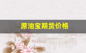 原油宝期货价格(原油宝是期货还是现货)_https://www.gfdzclz.com_创业板_第1张