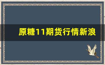 原糖11期货行情新浪财经(原糖期货实时行情)_https://www.taocizhiliang.com_效果图_第1张