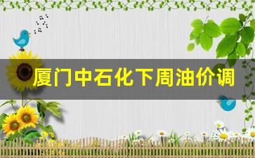 厦门中石油价格查询-厦门中石化下周油价调整
