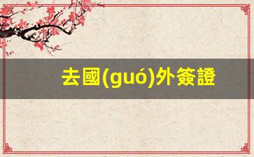 去國(guó)外簽證在哪簽證(去國(guó)外簽證在哪簽證呢)