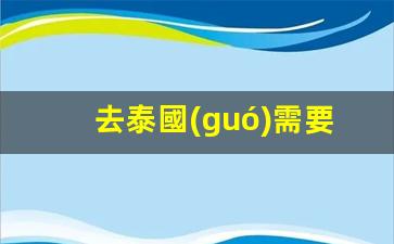 去泰國(guó)需要辦哪種銀行卡(去泰國(guó)辦簽證需要什么證件和要求)