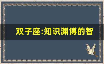 双子座:知识渊博的智者