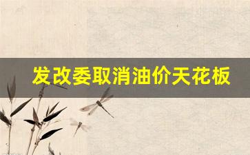 发改委调整油价_发改委取消油价天花板