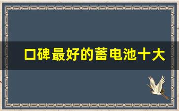 口碑最好的蓄电池十大排行榜(蓄电池品牌排行榜)_https://www.jumanxin.com_深交所_第1张
