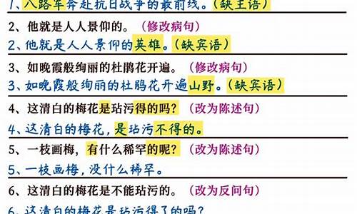 句子专项四年级的答案_句子专项训练四年级教案