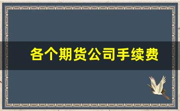 各个期货公司手续费(各个期货公司手续费)_https://www.gzyhshgzzx.com_郑商所_第1张