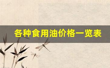 各种食用油价格一览表最新-食用油价格信息网