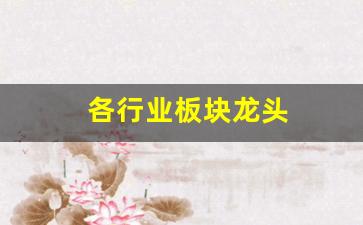 各行业板块龙头(行业板块龙头股)_https://www.hangfeite.com_创业板_第1张