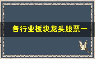 各行业板块龙头股票一览表(56个行业板块龙头股票)_https://www.hn-life.com_创业板_第1张
