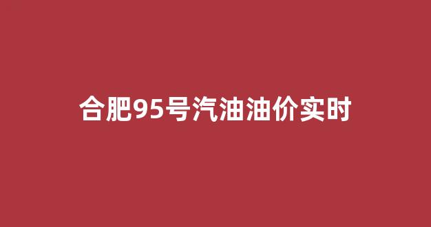 合肥95号汽油油价实时查询_合肥95号汽油油价实时
