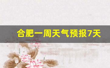 合肥一周天气预报7天准确吗最新消息_合肥一周天气预报7天准确吗最新消息图片
