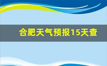 合肥天气预报15天查询l_合肥天气预报15天查询结果宁