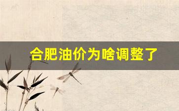 合肥油价为啥调整了那么高-合肥油价为啥调整了