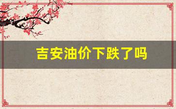 江西省吉安市汽油价格表-吉安油价下跌了吗