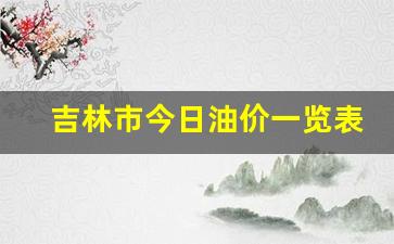 吉林今日油价92汽油价格调整最新消息-吉林市今日油价一览表查询