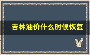 吉林汽油涨价_吉林油价什么时候恢复