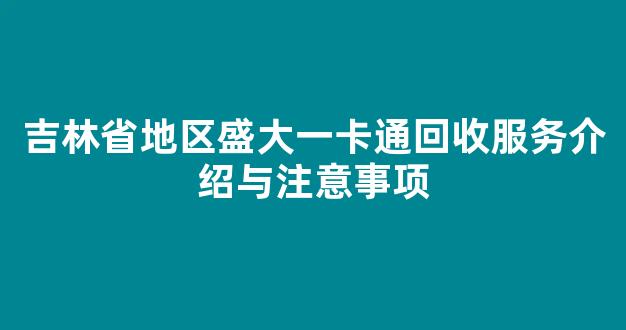 吉林省地区盛大一卡通回收服务介绍与注意事项