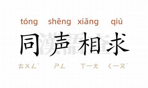 同声相求-同声相应最相宜