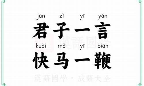 君子一言快马一鞭打三个数字-君子一言快马一鞭