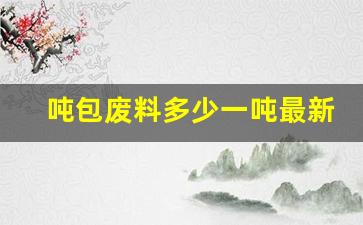 吨包废料多少一吨最新价(废旧吨包哪里有的要)_https://www.nalian8.com_科创板_第1张