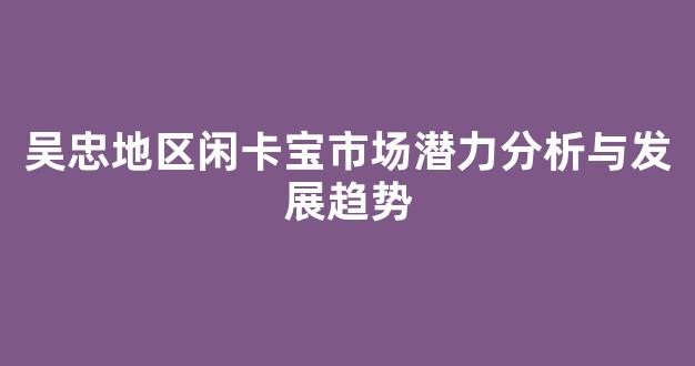 吴忠地区闲卡宝市场潜力分析与发展趋势