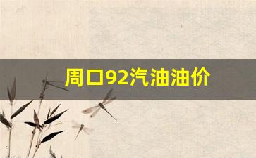 周口汽油多少一升-周口92汽油油价