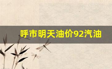 呼和浩特市今天92号汽油价格-呼市明天油价92汽油