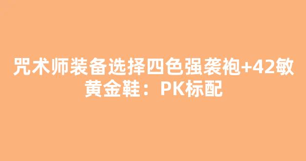 咒术师装备选择四色强袭袍+42敏黄金鞋：PK标配