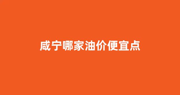 咸宁油价92汽油_咸宁哪家油价便宜点