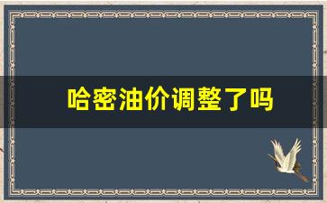 哈密地区油价-哈密油价调整了吗