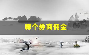 哪个券商佣金(哪个券商佣金没有最低5元的)_https://www.eamstsz.com_上交所_第1张