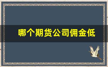 哪个期货公司佣金低(期货交易佣金低的平台)_https://www.qldgs.com_国际期货_第1张