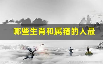 哪些生肖和属猪的人最配-什么属相和属猪的绝配